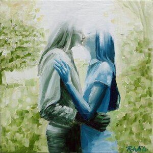 "Limerence" Original Oil Painting on Canvas Size: 10" W x 10" H x 0.8" D